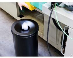 DURABLE SAFE oltófedeles szemétgyűjtő edény, ovális, 60 l, szürke