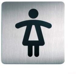 Durable Női WC piktogram, 150 x 150 mm, ezüst