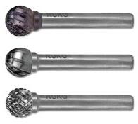 RUKO Freze Biax Forma D, Sferica, carbura de Wolfram (cb), 6.0 X 5.0 / 56.0 X 6.0 (RK.116041)