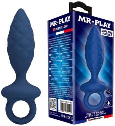 Mr. Play Plug anal cu inel de extragere MR. Play, silicon, impermeabil, mărimea M (BI-040215-MR)