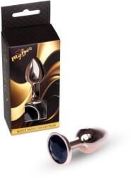 MyLove Plug anal MyLove Toys Jewellery Red Gold, oțel inoxidabil, bază cu diamant decorativ, culoarea Negru (64-00111ML)