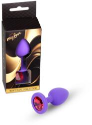 MyLove Plug anal MyLove Toys Jewellery Purple Silicone, silicon mov, bază cu diamant decorativ, marimea M (64-00086ML)