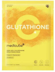 Medicube Deep Vita C Glutathione Brightening Mask - Folthalványító Fátyolmaszk 1db/27ml