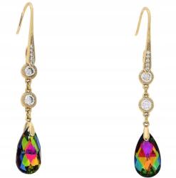 Xuping Függő fülbevaló aranyozott Swarovski Vitrail Crystal Acél 316 L (90048)