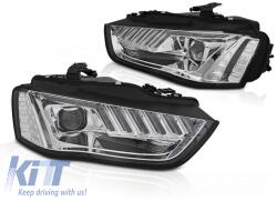  LED csíkos hátsó lámpák piros-füst színű szekvenciális Audi A4 B8 12-15 Sedan OEM LED-hez (TTTLA6028806)