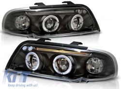  Tuning fényszóró szett halogén angel eyes karikákkal Audi A4 B5 11.1994-12.1998 sedan/kombi, bal és jobb (ABAUHX6010321)
