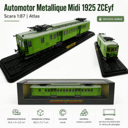 ATLAS Macheta automotor Metallique Midi 1925 ZCEyf, scara 1: 87, Atlas, verde, in vitrina plexiglas (2964) Locomotiva