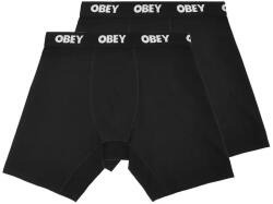 Obey Slipuri pentru bărbați Negre 2Pachet 100090000-BLK (100090000-BLK)