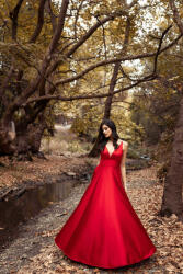 RichgirlBoudoir Rochii Maxi De Vară Pentru Nuntă / Botez Satin Roșu 8468_003 (8468_003)