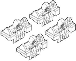 Nordrive Kit montaj bare plafon BMW X5 E53 2000-2007 Alumia Quadra Silenzio (N21034)