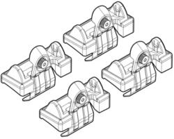 Nordrive Kit montaj bare plafon C054 pentru Volkswagen Fox 2005-2010 (N21054)