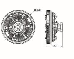 MAHLE Cupla, ventilator radiator MAHLE CFF 716 000S (CFF 716 000S)