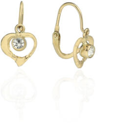 Gold earrings for ladies AU86926 - 14 karátos arany fülbevaló elöl kapcsolódó zárral (AU86926)