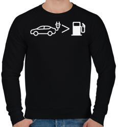 printfashion Csak az elektromos - Férfi pulóver - Fekete (18378770)