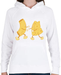printfashion Sajt és tészta - Női kapucnis pulóver - Fehér (18027812)