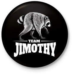 printfashion Team Jimothy fehér - Kitűző, hűtőmágnes - Fekete (18517515)