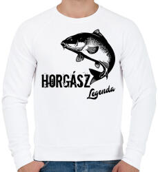 printfashion Horgász legenda - Férfi pulóver - Fehér (18329305)