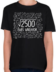 printfashion 50 éves matematikus - Gyerek póló - Fekete (18207832)