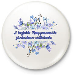 printfashion A legjobb nagymamák június - Kitűző, hűtőmágnes - Fehér (18350778)