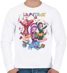 printfashion Huntrix Karácsony - Férfi pulóver - Fehér (17891684)