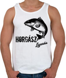 printfashion Horgász legenda - Férfi atléta - Fehér (18329272)