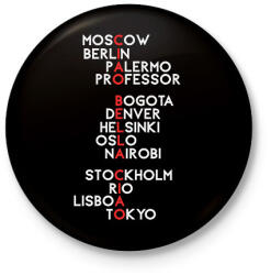 printfashion ciao bella ciao! - Kitűző, hűtőmágnes - Fekete (18342077)