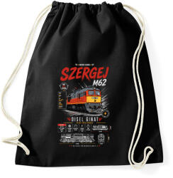 printfashion M62 Szergej - Sportzsák, Tornazsák - Fekete (18489705)