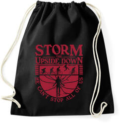 printfashion Stranger Things Storm the upside down - Sportzsák, Tornazsák - Fekete (18071127)