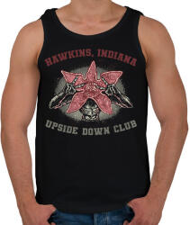 printfashion Upside Down Club Hawkins - Férfi atléta - Fekete (18135828)