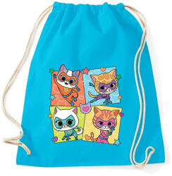printfashion Super Kitties - Sportzsák, Tornazsák - Surf blue (18513998)