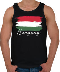 printfashion Magyar zászló - Hungary - Férfi atléta - Fekete (18215719)
