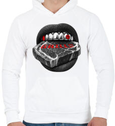 printfashion Grills - Férfi kapucnis pulóver - Fehér (18466721)