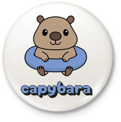 printfashion capybara kék - Kitűző, hűtőmágnes - Fehér (18042169)