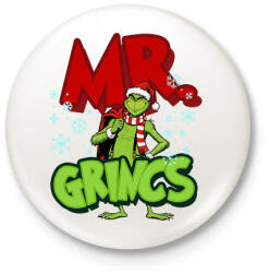 printfashion Mr Grincs - Kitűző, hűtőmágnes - Fehér (18048932)