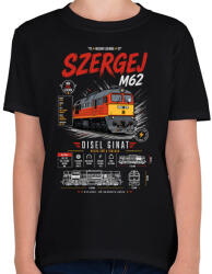 printfashion M62 Szergej - Gyerek póló - Fekete (18489679)