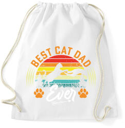 printfashion Best cat dad - Sportzsák, Tornazsák - Fehér (18387562)