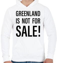 printfashion Greenland is not for sale! - Grönland nem eladó! - Férfi kapucnis pulóver - Fehér (18129568)