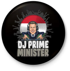 printfashion Dj Magyar Péter - Kitűző, hűtőmágnes - Fekete (18349863)