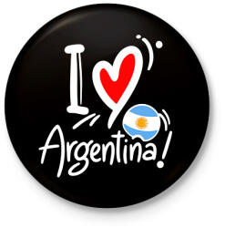 printfashion argentina - Kitűző, hűtőmágnes - Fekete (18429086)
