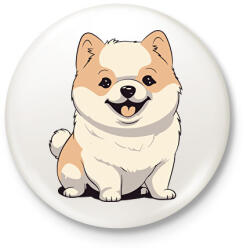 printfashion Corgi - Kitűző, hűtőmágnes - Fehér (17948690)