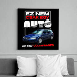 printfashion ez nem csak egy autó ez egy VOLKSWAGEN - Vászonkép - Fekete (18233496)
