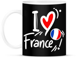 printfashion Francia szurkoló - Bögre - Fekete (18427213)
