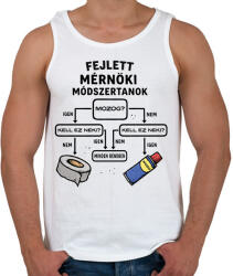 printfashion Apa egy mérnök - Férfi atléta - Fehér (18414002)