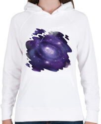 printfashion Tejútrendszer - Női kapucnis pulóver - Fehér (18035008)