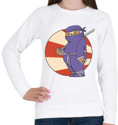 printfashion Lusta Ninja lajhár - Női pulóver - Fehér (18039673)
