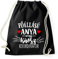 printfashion Főállású anya fehér - Sportzsák, Tornazsák - Fekete (18160902)
