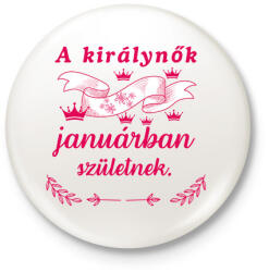 printfashion Szülinap királynők dec pink - Kitűző, hűtőmágnes - Fehér (18068732)