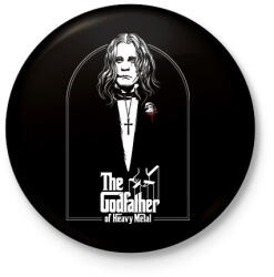 printfashion Ozzy Osbourne The Godfather of heavy metal - Kitűző, hűtőmágnes - Fekete (17874982)