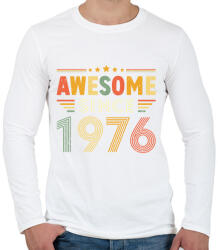 printfashion Szülinap awesome 1976 - Férfi hosszú ujjú póló - Fehér (18178627)