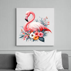 printfashion Flamingo - Vászonkép - Fehér (18406206)